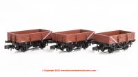 377-492 Graham Farish 5 Plank China Clay 3-Wagon Pack BR Bauxite (Early) with Flat Canopy